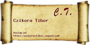 Czikora Tibor névjegykártya